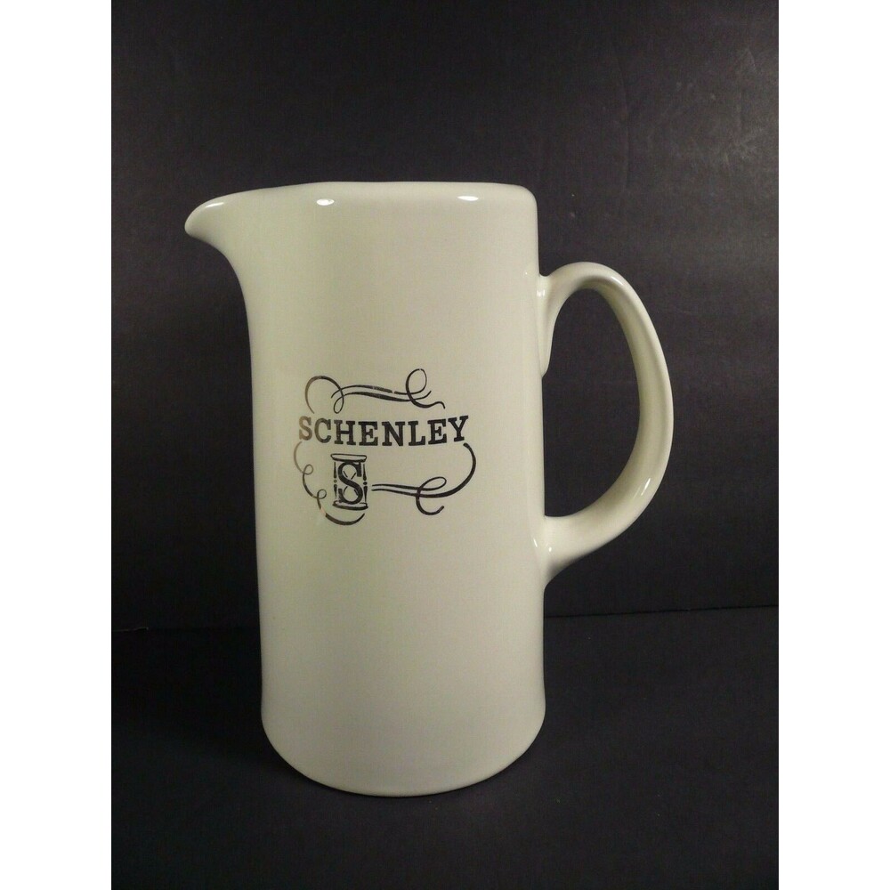 Vintage Large Schenley Whiskey Advertising 9" Pitcher Bar Ware Hall Pottery